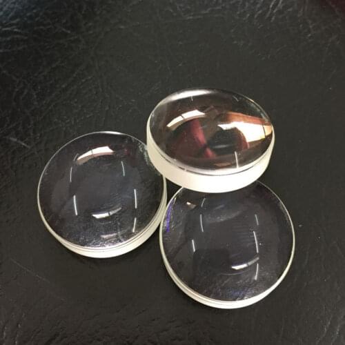 Defective 5 PCS 24mm Circle Single Convex Lens Magnifier Optical Glass Prism for Decoration DIY Physical Optics Experiment