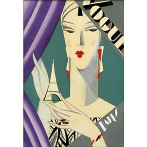 Decor painting Pictures Vintage Poster and Prints paintings Retro Art Vogue Fashion Women Poster Living Room GJ643