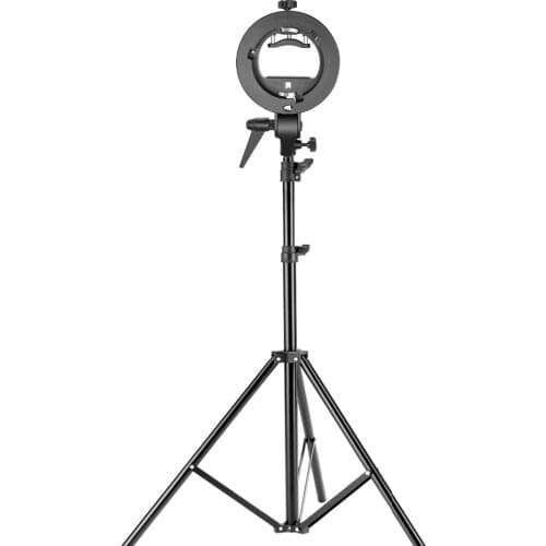 Neewer Studio Photography S-Type Speedlite Bracket Holder with Bowens Mount and 75 inches/190 cm Adjustable Light Stand