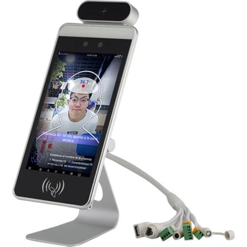 Dynamic Face Recognition Machine With Contactless Infrared Temperature Scanner For Office Market Time Attandance Access Control