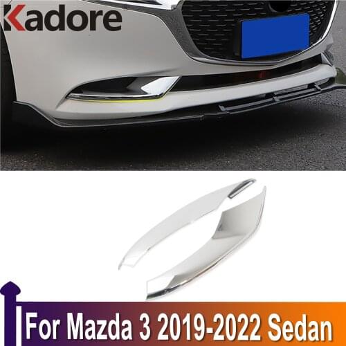 For Mazda 3 M3 Axela 2019 2020 Sedan Chrome Front Foglight Fog Light Cover Trim Car Protect Exterior Accessories