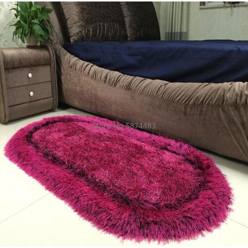 Household Stretch Silk Floor Mats Simple Bedroom Bedside Carpets Living Room Sofa Coffee Table Mats Bay Window Tatami Mats