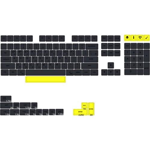 XDA V2 Profile Gentleman Dye-Subbed Keycaps For Cherry Mx Gateron Switch Mechanical Keyboard Japanese Russian Korean PBT Key Cap