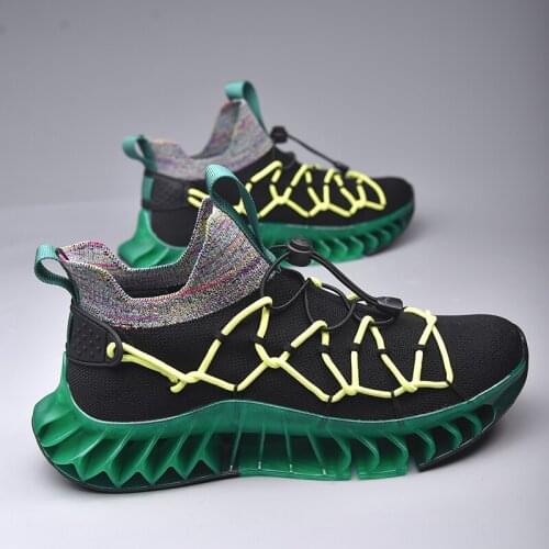 New Blade Sock Shoes Men Hard-Wearing Casual Sneakers Women Height Increasing Chunky Footwear Flying Weaving Breathable