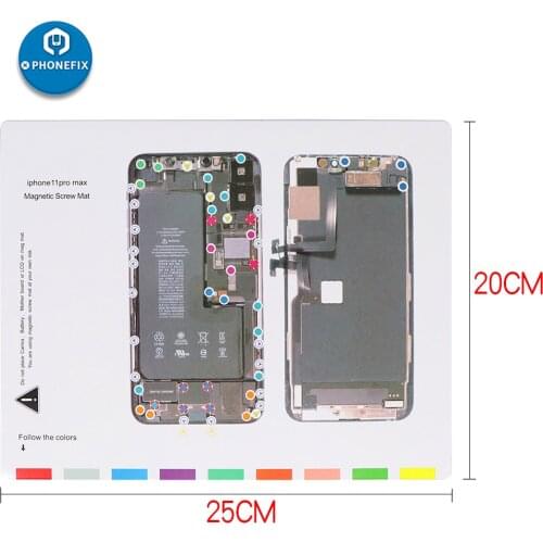 Magnetic Screw Mat for iPhone 11 Pro Max X XR XS Max 7 7P 8 8P Work Guide Pad Professional Plate Repair Tools Mat Chart Pad
