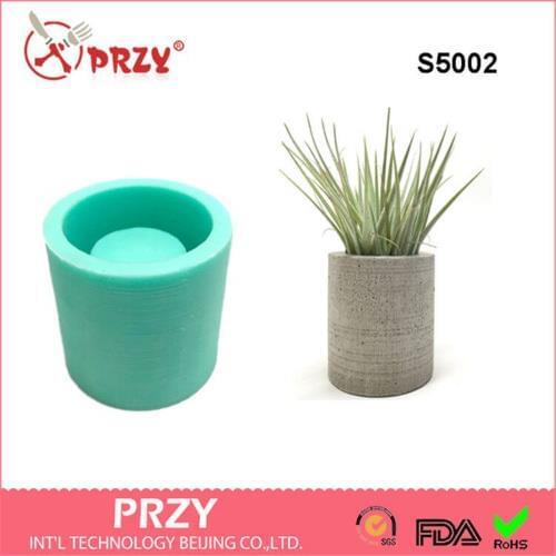 Small flower pot silicone mold Cylindrical shape 3D Vase cement Decorative Handmade vplanter Molds