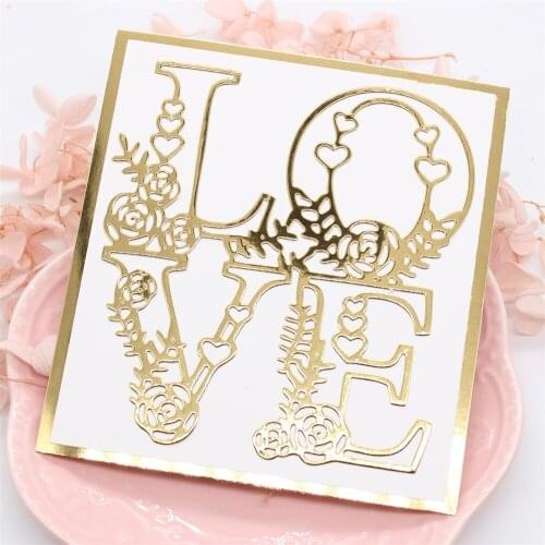 Flourish Love Word Metal Cutting Dies Stencils for Scrapbooking Decorative Embossing Paper Card Making Craft
