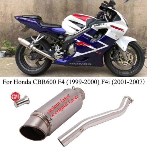 Motorcycle Escape Exhaust Modified Middle Link Pipe Connecting 51MM Muffler Tube Exhaust Slip On For Honda CBR600 F4 F4i