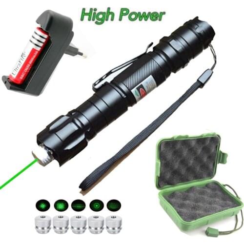 High-power green laser hunting laser sight adjustable focus burning green laser pointer 532nm 5000 to 10000M laser 009 series