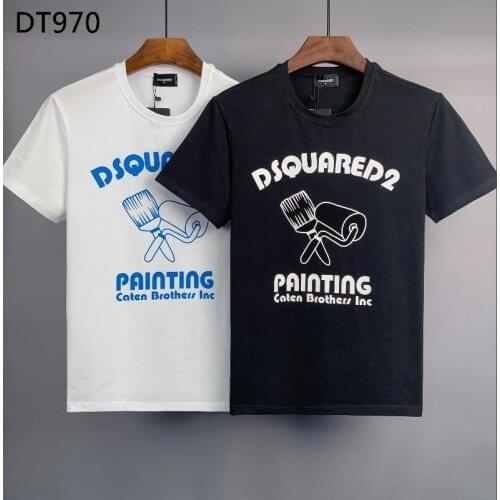 Mens DSQ2 Summer Fashion Short Sleeve T-shirt Tops Streetwear Tops DT716