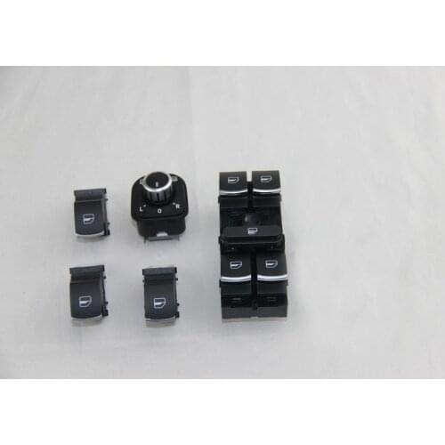 5 Pcs Set of CHROME SWITCH CONTROL fit for PASSAT CC B6 For GOLF MK5 MK6