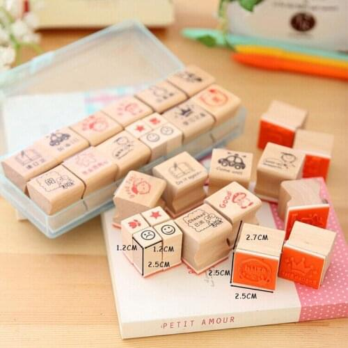 1Box Teachers Praise Reward Stampers Home Office Supplies Motivation Sticker Cartoon English Version School Stationery