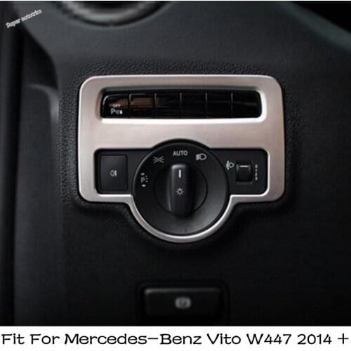 Lapetus Head Lights Lamp Switch Button Cover Trim 1PCS For Mercedes-Benz Vito W447 2014 - 2021 ABS Modification Accessories