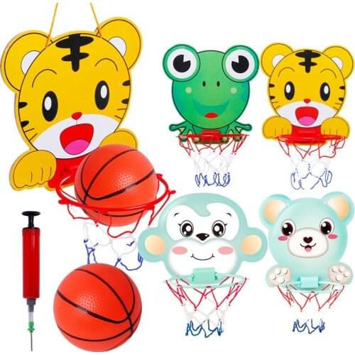 Mini Wall Mounted Basketball Hoop Netting Children Basketball Playing Hanging Basketball Stand Indoor Outdoor Sport Game Toys