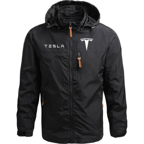 NEW 2021 TESLA New Zipper Hooded Style Custom Print ClassicMen Warm Sweatshirts Cardigan Zipper Jacket Hoodie Coat Male