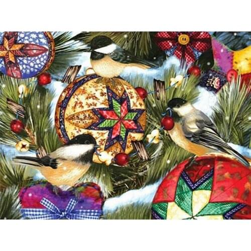 New 5D Diamond Painting Christmas Bird Full Drill Square/Round Diamond Embroidery Winter Animal Rhinestone Picture Home Decor