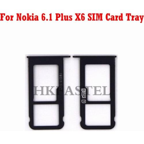 For Nokia 6.1 Plus X6 Mobile Phone Housing Original SIM card tray Cover replacement parts