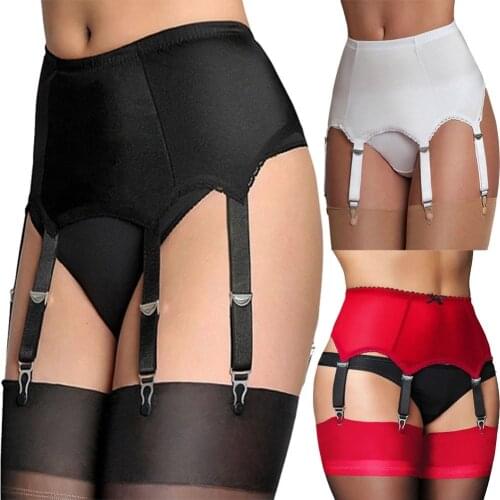 Sexy Garter Belt Women High Waist Mesh Suspender Belt Female lady Elastic Sexy Lingerie Garters Femme Night Club Black White Red