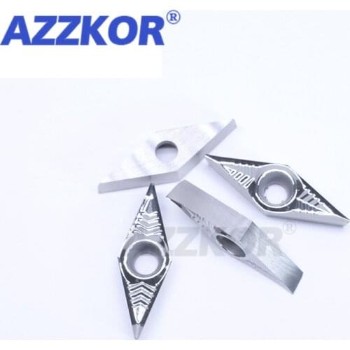 Carbide Inserts VCGT160402/04/08-AK H01 Cutters Cnc Lathe For Metal Turning Tool Machining Center Aluminum Copper Inserts 10pcs