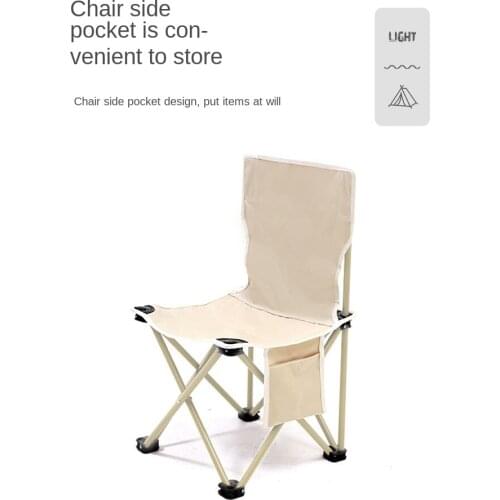 Outdoor Folding Chair Retractable Stool Camp Chair Bench Portable Camping Art Sketch Fishing Chair