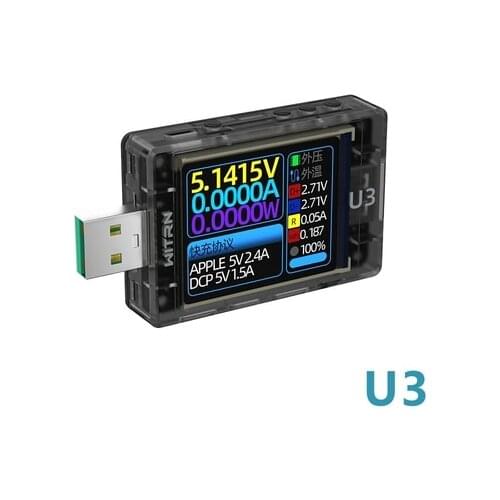 WEB-U2 Current-voltmeter USB Tester QC4+ PD3.0 2 PPS Fast Charging Protocol Capacity
