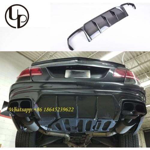 W212 E63 B850 rear diffuer with tips for E class w212 B design carbon fiber rear lip black muffler tips dry carbon 2014y