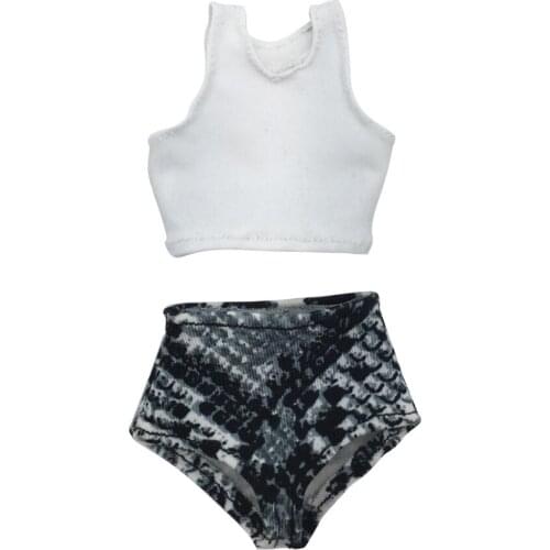 1/6 Scale Female Clothes Vest Shorts Set Women Clothing for 12'' Kumik CY CG Girls Action Figure Accessories