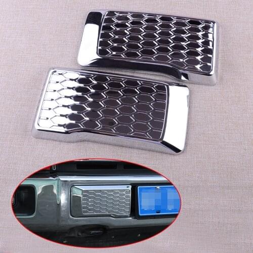 1 Pair ABS Chrome Exterior Front Left Right Bumper Corner Panel Cover Trim Fit for Ford F150 2015 2016 2017 2018 2019 2020 2021