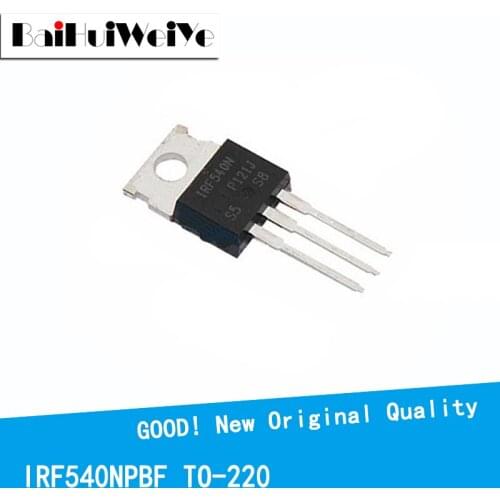 10PCS/LOT IRF540N IRF540 IRF540NPBF 33V/100A TO-220 New and Original IC Chipset MOSFET MOSFT TO220