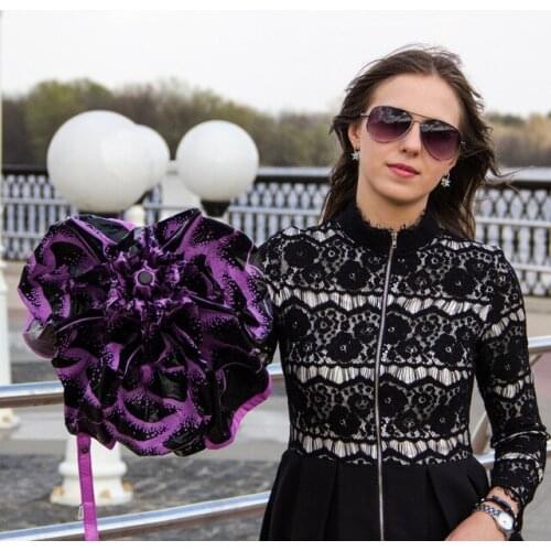 2pcs/lot)Five fold 210Tpongee 5 times black coating compact umbrella anti-uv alloy fiberglass butterflies love flowers parasol