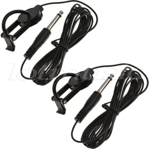 Clip On Contact Microphone Piezo Pickup Transaducer for Guitar Violin Ukulele 2Pcs