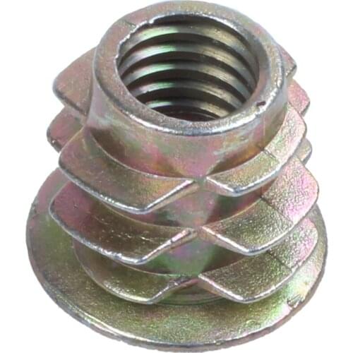 30 Pcs M6x10mm Hex Socket Screw in Thread Insert Nut for Wood