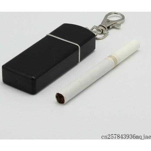50pcs Portable Cigarette Ashtray Ash Holder Pocket Smoking Ash Tray with Lid Key Chain for Outdoor Use