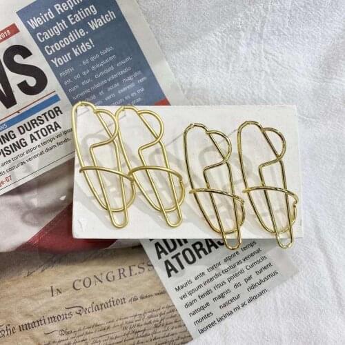 6pcs/lot Zinc Alloy Golden Geometric Hollow Exaggerated Earrings Base Connectors For DIY Fashion Earrings Making Accessories