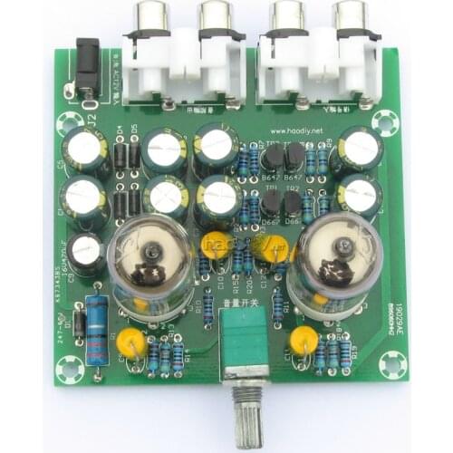Audiophile 6J1 Tube preamplifier Headphone power amplifier Power amp tube buffer DIY kit Base on music fidelity X-10D circuit