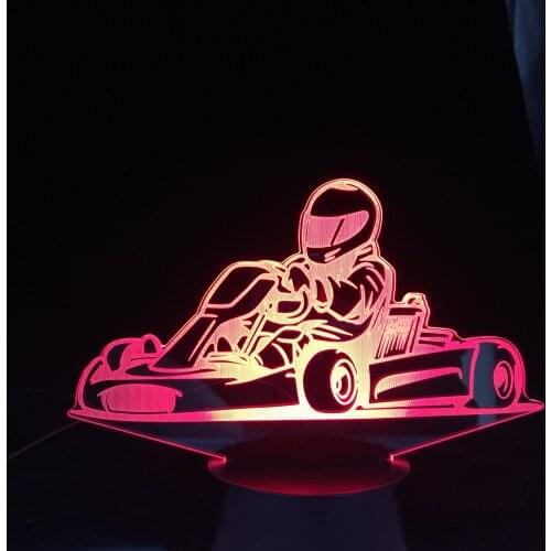 Car Series F1 Formula Cacer 3D Lamp Acrylic Light Guide Plate Night Light Home Decor for Couple Children Festival Birthday Gifts