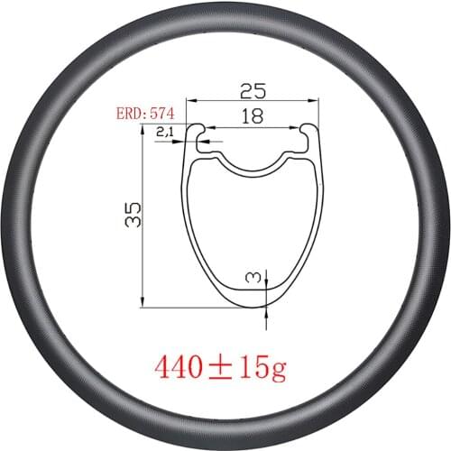 700c 35x25mm carbon rims Tubeless disc brake UD 3K 12K matte glossy Cyclocross bike 16 18 20 21 24 28 32 36 Spokes road bicycle