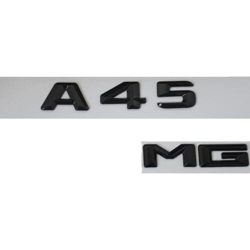 Gloss Black 3D Number Letters Rear Trunk Badge Emblem for Mercedes A45 for AMG