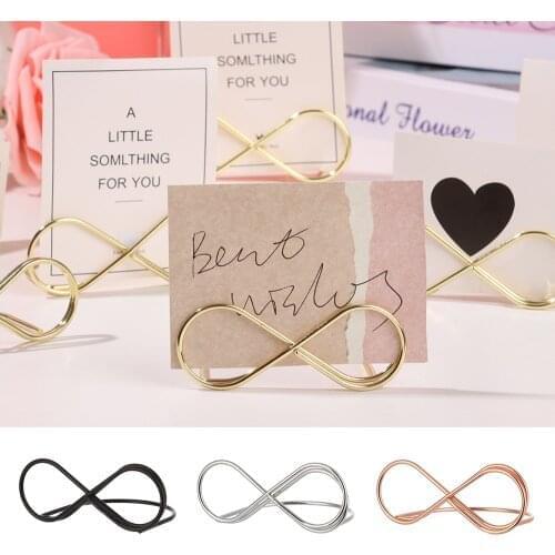 1PC Metal Table Numbers Holder Wedding Name Seating Labels Placecard Clips Photo Picture Cards Display Stand Party Supplies