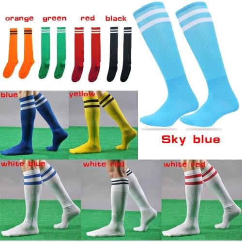SDPRUS Men Women long tube socks terylene spandex knee high socks Casual striped Professional Soccer Baseball Football Sock