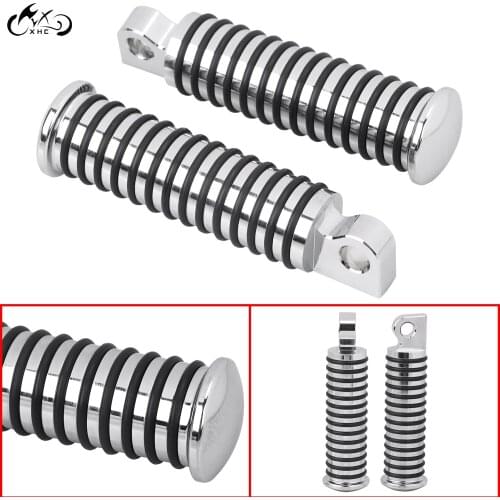 Chrome CNC Foot Pegs Footrest For Harley Dyna FXDL Fatboy Road Street Glide FLHX CVO FLHXSE Sportster 883 1200 Softail Springer