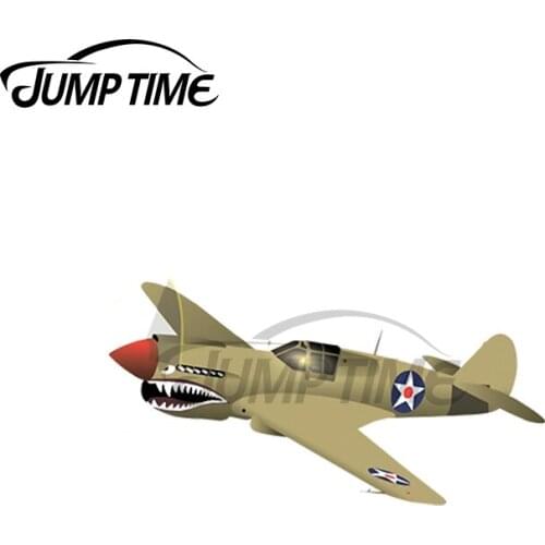 JumpTime 13 x 2.8cm For WW2 P-40 Warhawk Airplane Military Car Stickers and Decals Vinyl Car Wrap Fashion DIY Decoration