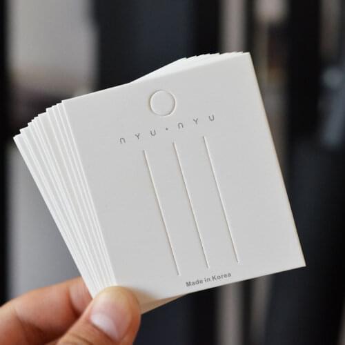 Jewelry Earring Stud Craft Paper Display Cards, DIY Store Bulk (Blank) 2.5x2.9inch Hair Bow Display Cards