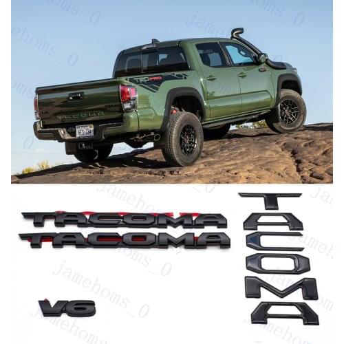 9PCS MATTE BLACKOUT EMBLEM OVERLAY KIT FIT FOR 2016-2020 TACOMA V6
