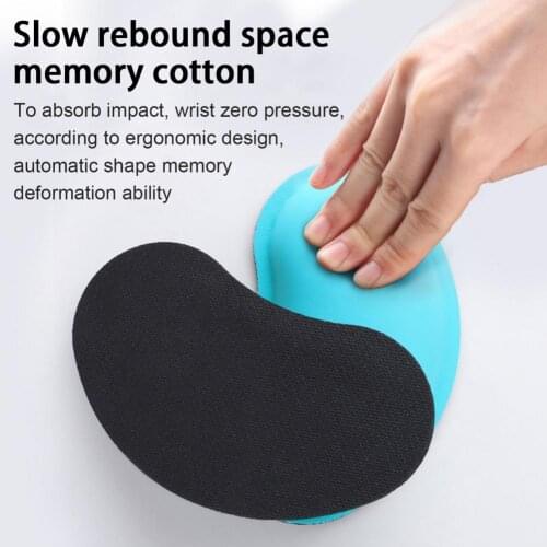 Wrist Rest Mouse Pad Non-Slip Base Superfine Fibre Memory Foam Wrist Rest Pad Ergonomic Mousepad for Office Gaming PC Laptop