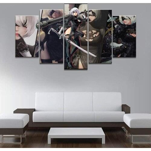 5 Piece Wall Art Canvas Game Posters Figure Modular Pictures And Prints Modern Home Decor Living Room Decoration Paintings
