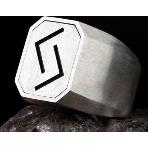 Double Dided of Turkish Silver Men Ring High Quality Fashion Ring Men Cukur Sequence Ring Yamac Kocovali Ring Silver