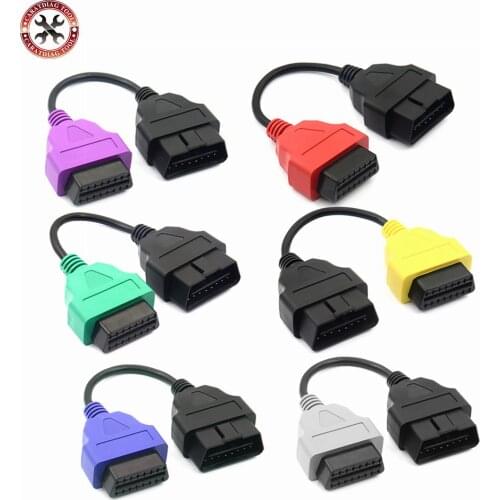 OBD2 For ECU Scan Diagnostic Cables MultiECUScan Adapter Bundle Fiatecuscan Connector Scanner Car Vehicle Repairing 6 Color