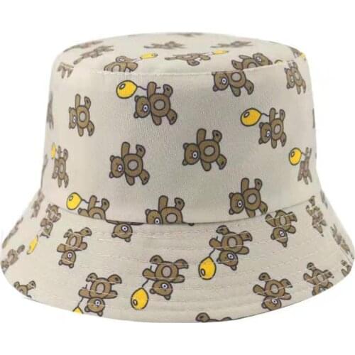New Foldable Bucket-Hats Men Women Spring Summer Cartoon Graffiti Sunscreen Fisherman Cotton Fashion Beach Streetwear Panama Hat