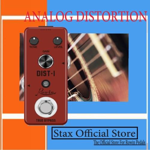 Rowin LEF-301A Guitar Distortion Pedal Realistic Vintage British Amplifer Dist Pedals High Gain Distortion Effect